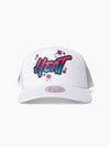 Miami Heat Airbrush Script Trucker Cap